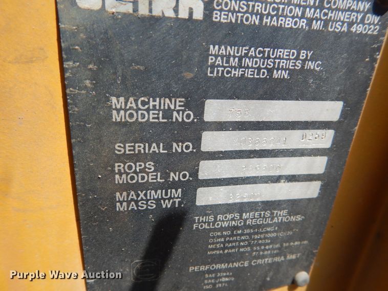 image for item GW9810 Clark 75B CU  wheel loader