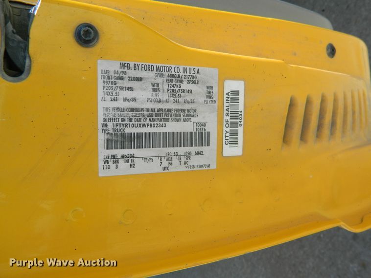 image for item DE4453 1998 Ford Ranger  pickup truck