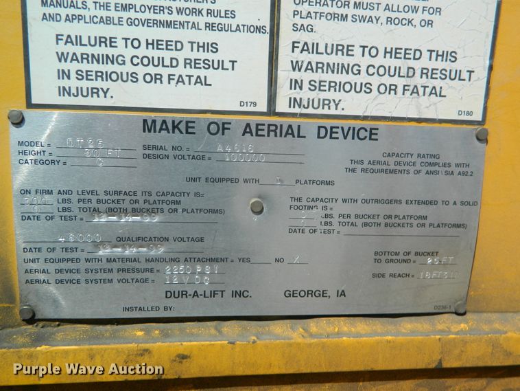 image for item DE4458 2000 Ford F450 Super Duty bucket truck