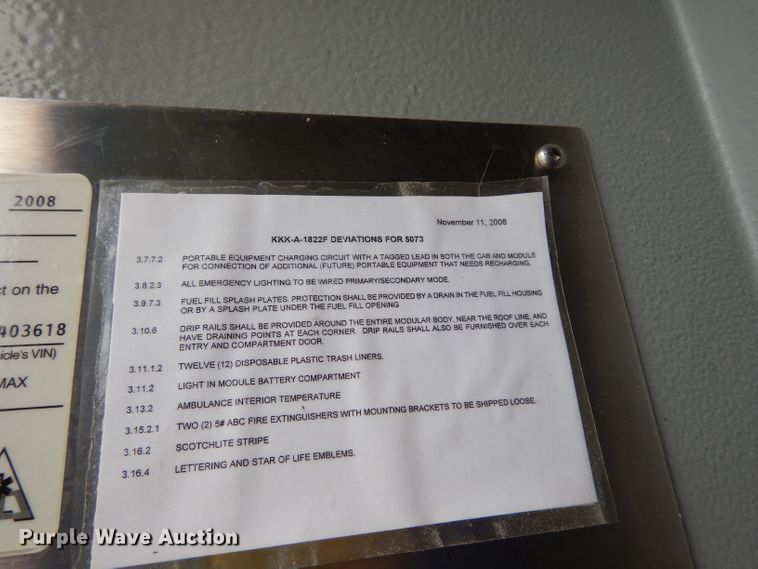 image for item DF4040 2009 Chevrolet C4500  ambulance