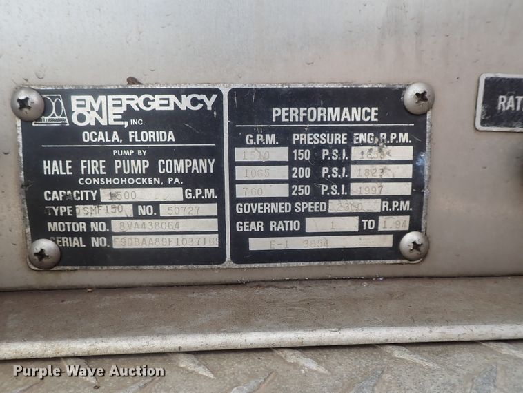 image for item DG2172 1985 Federal Motors  pumper fire truck