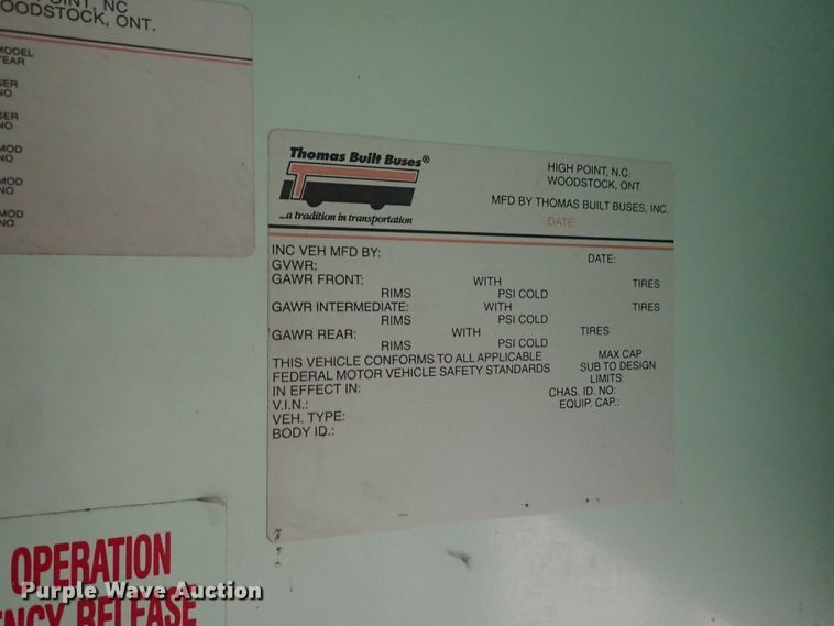 image for item DG3204 1995 Thomas Built  school bus