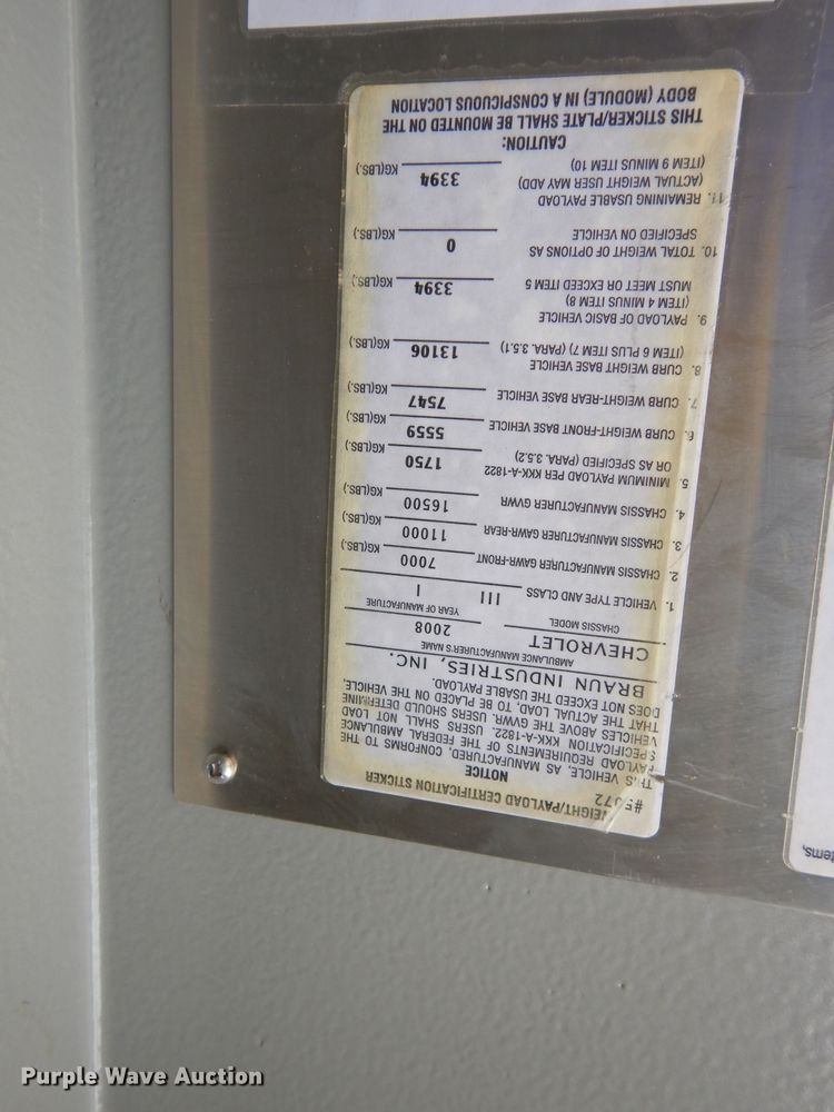 image for item DG6485 2009 Chevrolet C4500  ambulance