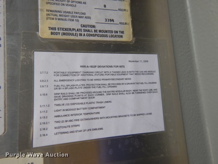 image for item DG6485 2009 Chevrolet C4500  ambulance