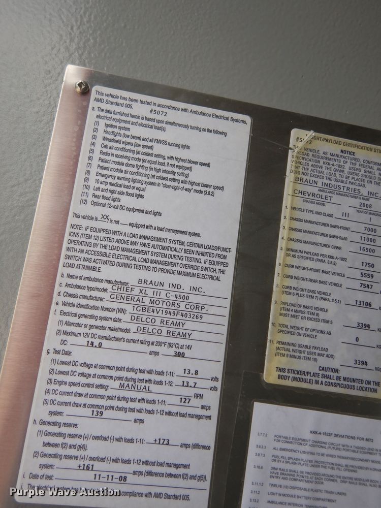 image for item DG6485 2009 Chevrolet C4500  ambulance