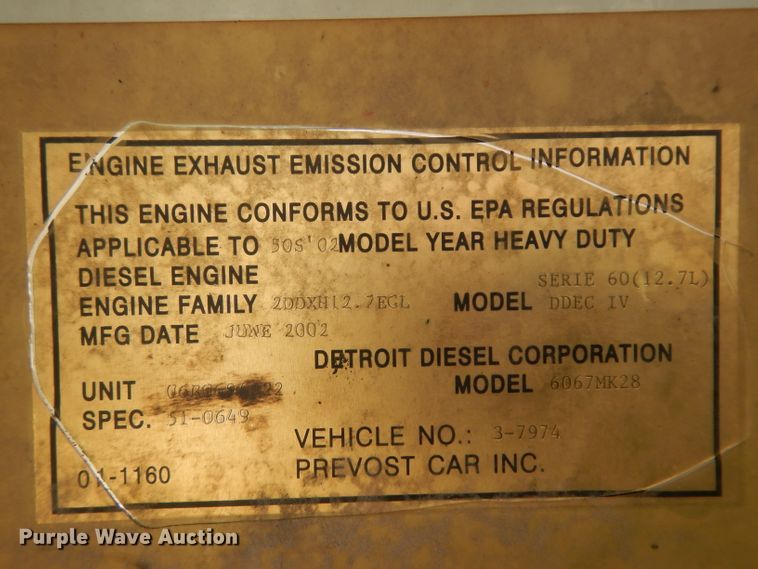 image for item DG6788 2003 Prevost LeMirage XL II  coach bus