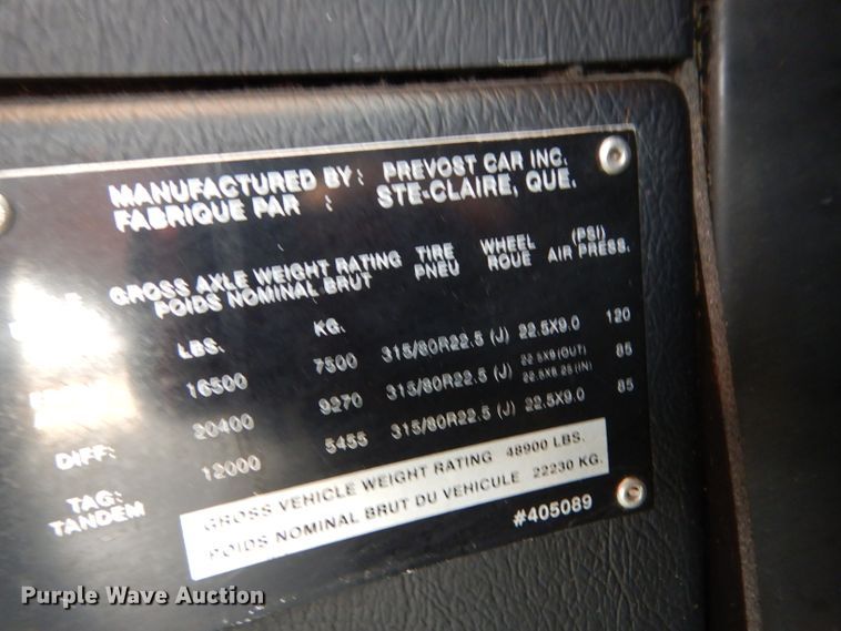 image for item DG6788 2003 Prevost LeMirage XL II  coach bus