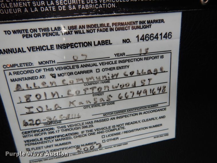 image for item DG6788 2003 Prevost LeMirage XL II  coach bus