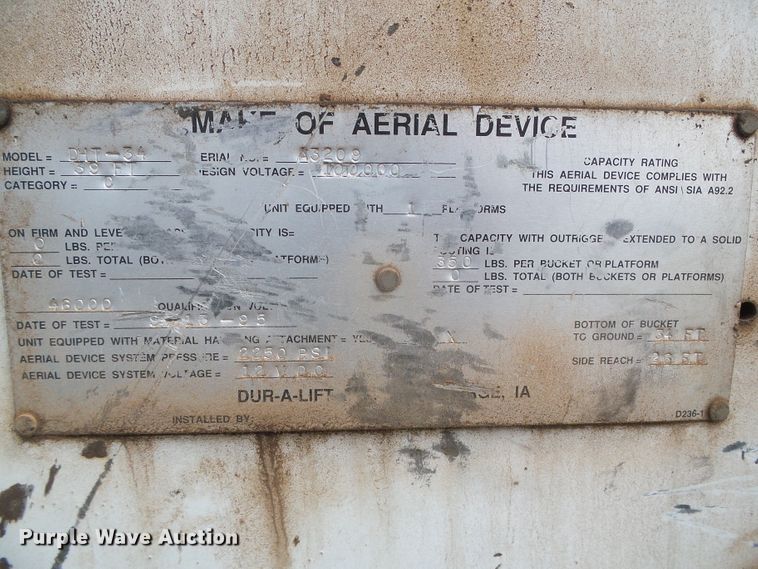 image for item DH4934 1995 Ford F450 Super Duty  bucket truck