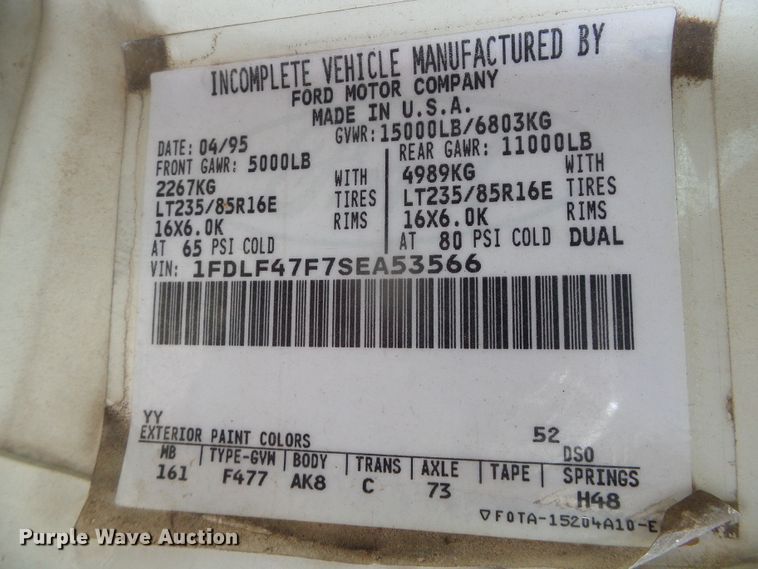 image for item DH4934 1995 Ford F450 Super Duty  bucket truck