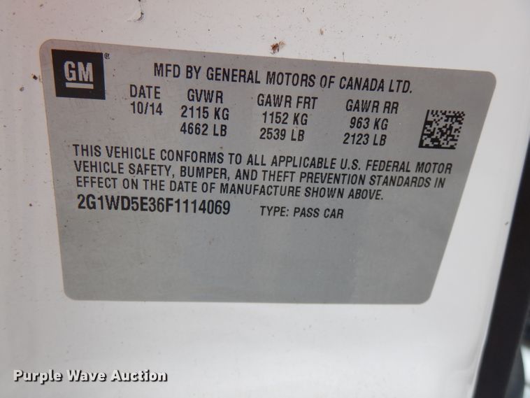 image for item DH5108 2015 Chevrolet Impala Police Cruiser