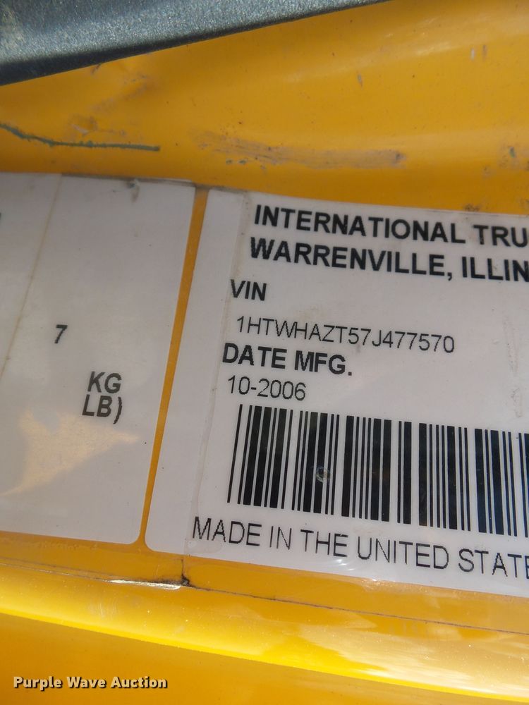 image for item DH7934 2007 International 7400 dump truck