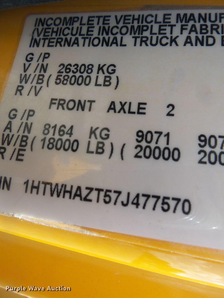 image for item DH7934 2007 International 7400 dump truck