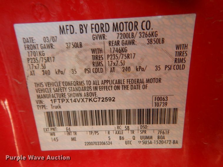 image for item FX9126 2007 Ford F150  SuperCab pickup truck