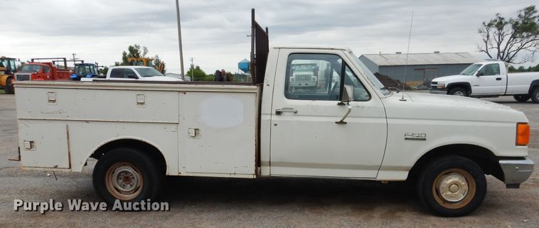 image for item GE9412 1987 Ford F150  utility bed pickup truck