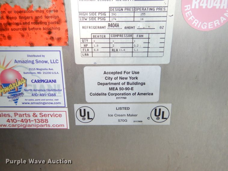 image for item GN9367 Coldelite UF313 ice cream maker