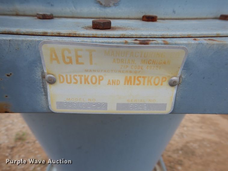 image for item GO9180 AGET 30SN51-D2 dust collection system