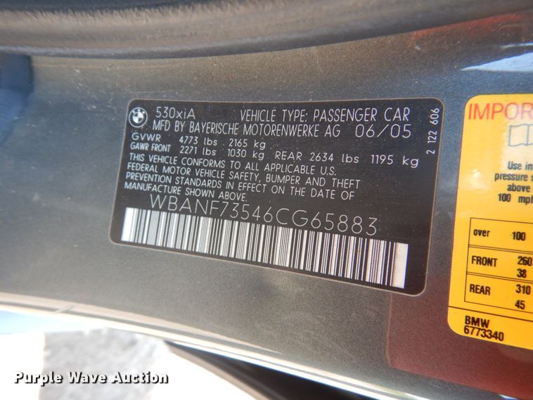 image for item GO9190 2006 BMW 530XI