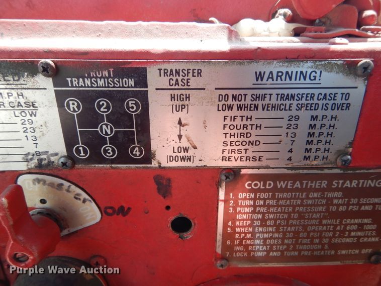 image for item GO9648 1969 Am General  truck cab and chassis