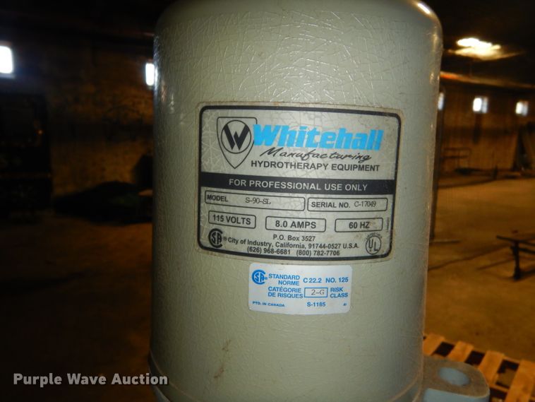 image for item GP9206 Whitehall Hydrotherapy S-90-SL stainless steel tub