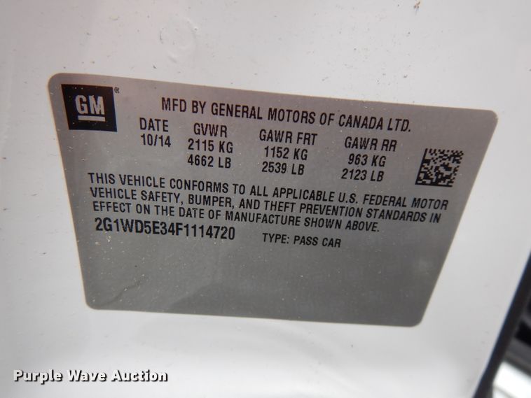 image for item GV9035 2015 Chevrolet Impala Police Cruiser