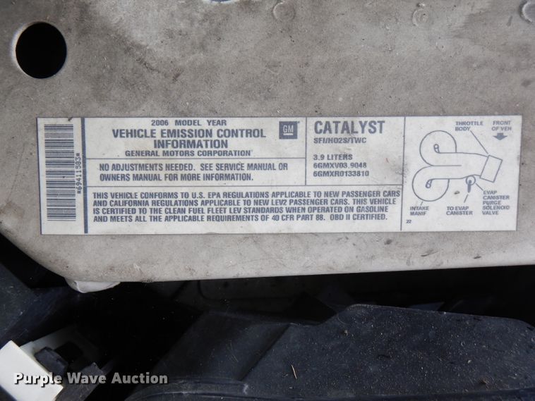 image for item GV9038 2006 Chevrolet Impala Police