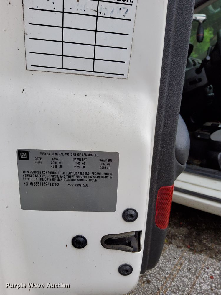 image for item GV9038 2006 Chevrolet Impala Police