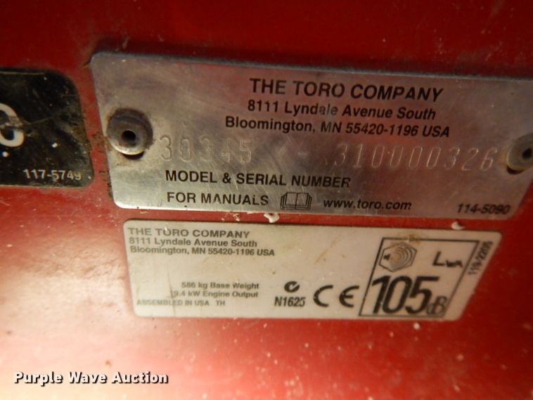 image for item GV9043 Toro Ground Master 3280-D lawn mower