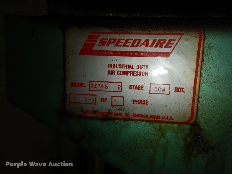 image for item HT9091 1985 Speedaire air compressor
