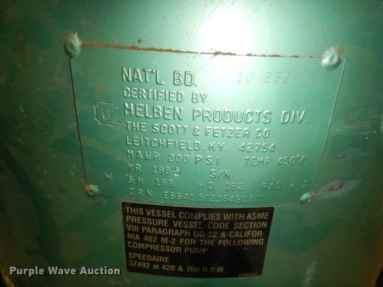 image for item HT9091 1985 Speedaire air compressor