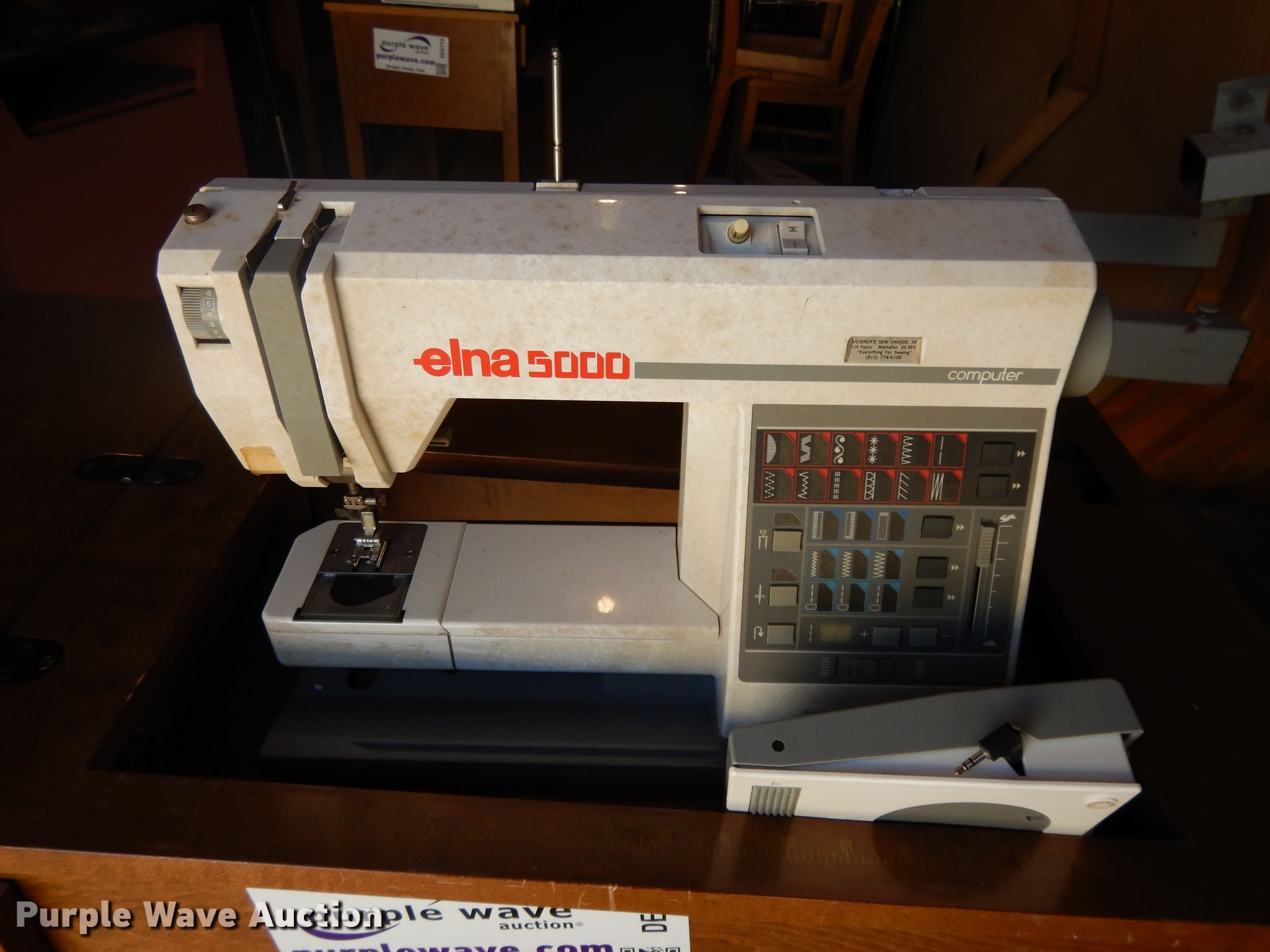 Sewing machine in Solomon, KS Item DE5718 sold Purple Wave