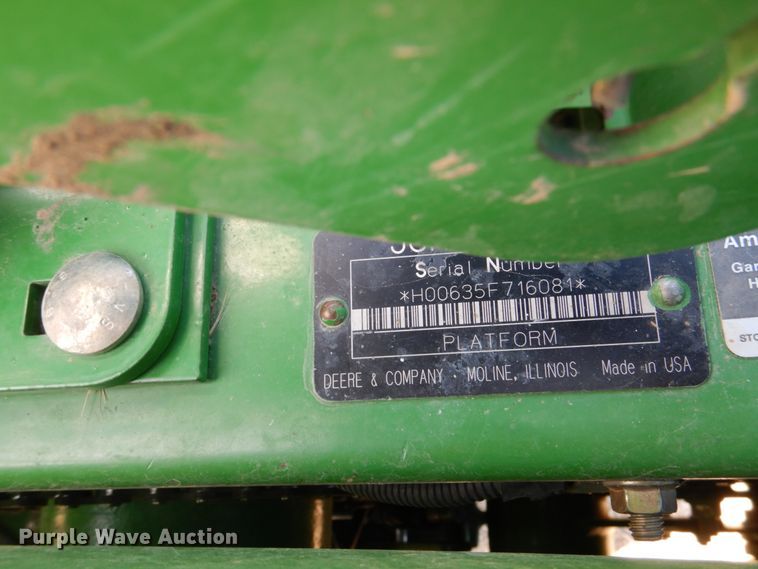 image for item DJ3034 2006 John Deere 635 Hydraflex flex head