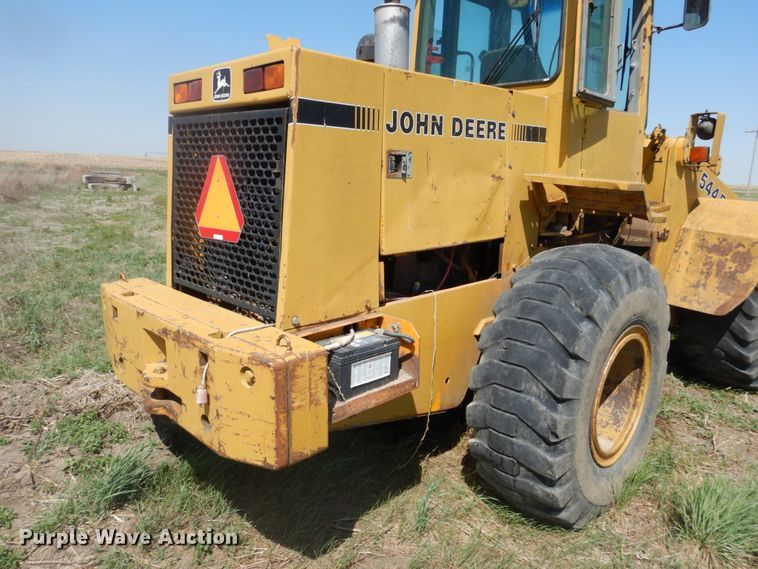 image for item GO9154 1988 John Deere 544E  wheel loader