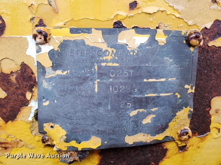 image for item GO9164 1962 Hyster C25T drop deck equipment trailer