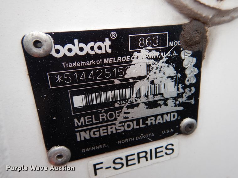 image for item GO9168 1998 Bobcat 863  skid steer loader