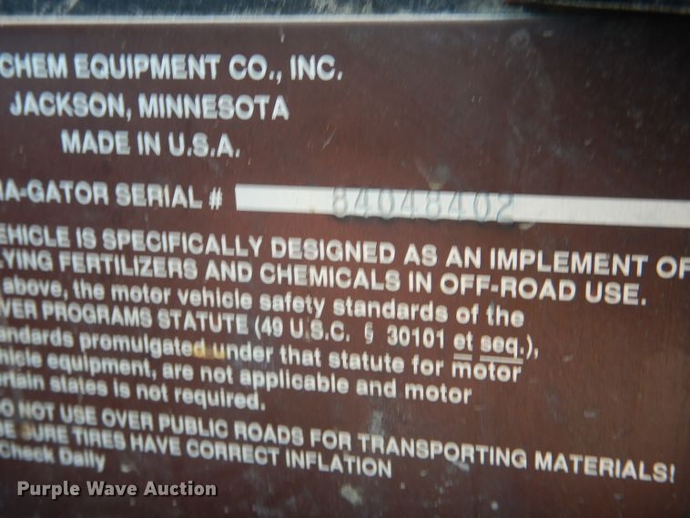 image for item GO9652 2002 Ag-Chem TerraGator 8144 applicator