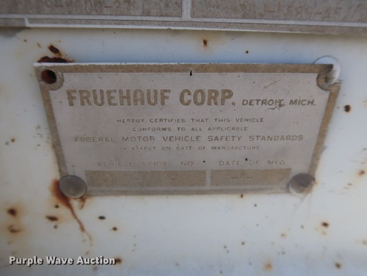 image for item GS9921 1968 Fruehauf Hobbs AD9-5000-27 single hopper bottom grain trailer