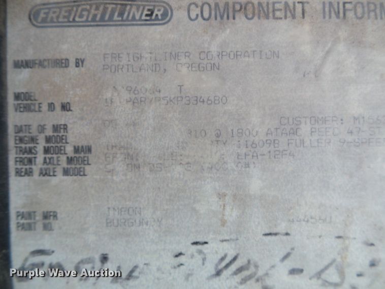 image for item DH4924 1989 Freightliner FLA  semi truck