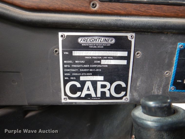 image for item DH5334 1992 Freightliner M915A2  semi truck