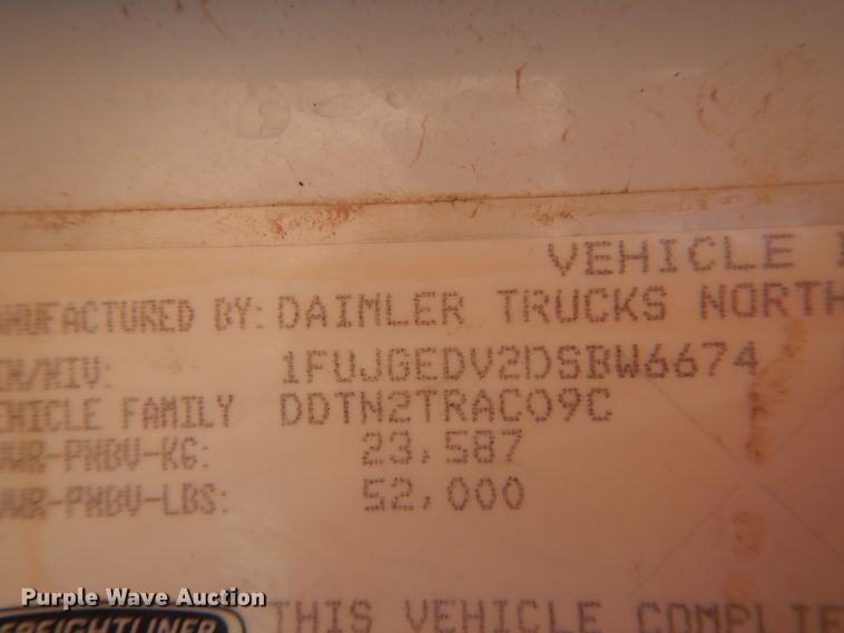 image for item DI0108 2013 Freightliner Cascadia