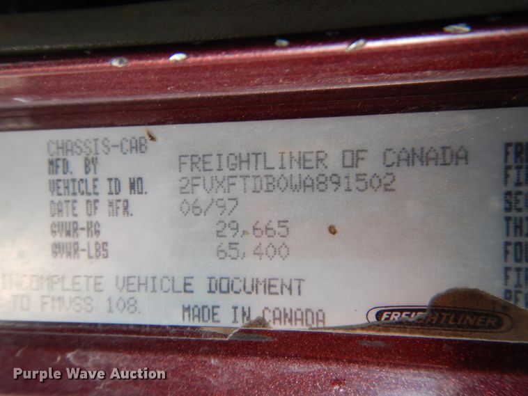 image for item FX9078 1998 Freightliner FLD hook lift container truck