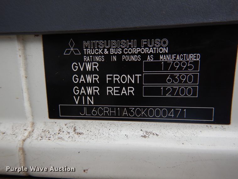 image for item GE9414 2012 Mitsubishi Fuso FE180  box truck