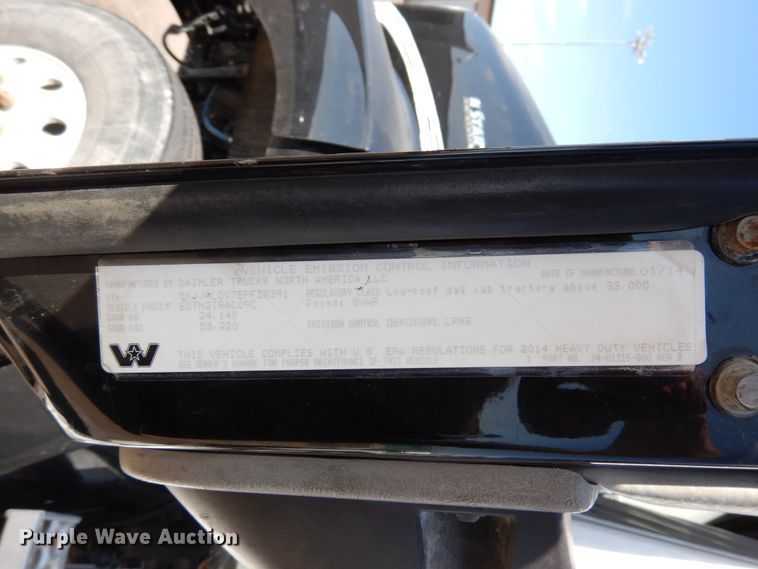 image for item GE9427 2014 Western Star 4900SB semi truck