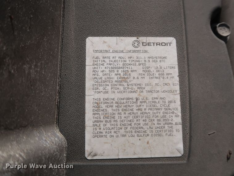 image for item HA9100 2017 Freightliner Cascadia 125  semi truck