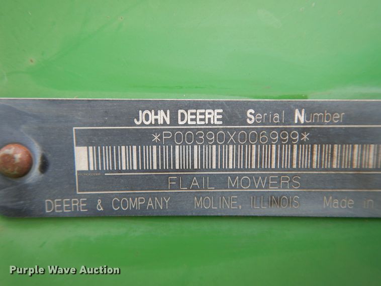 image for item DG6784 John Deere 390 flail mower