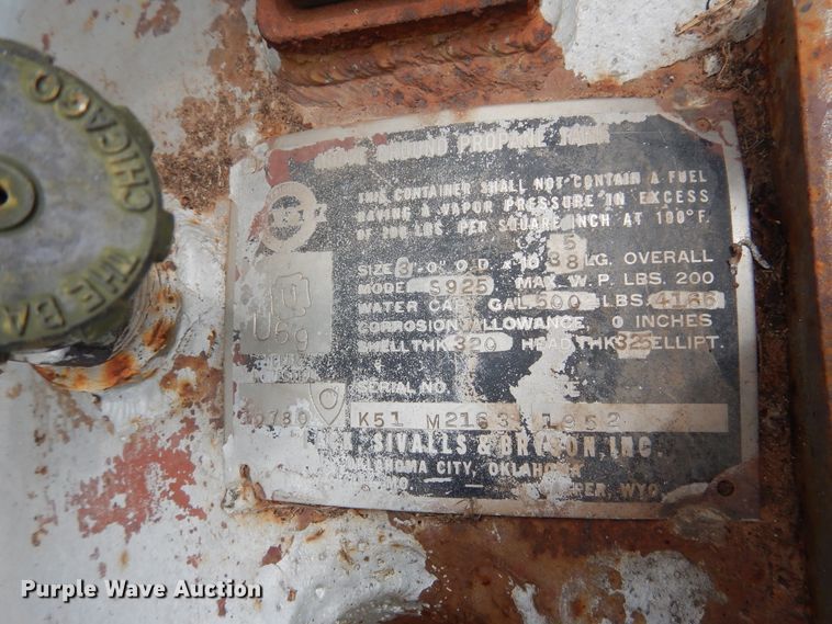 image for item GE9482 1952 propane tank