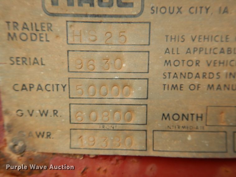 image for item GE9488 1980 Heavy Haul HS25 drop deck equipment trailer