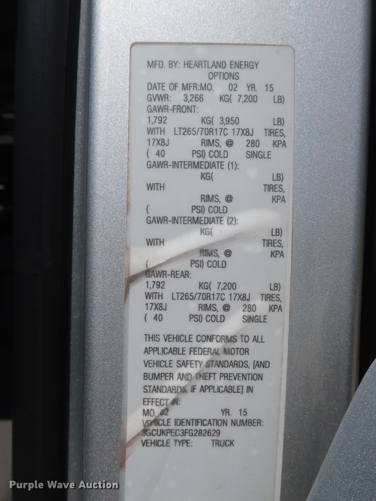 image for item HS9517 2015 Chevrolet Silverado 1500  Crew Cab pickup truck