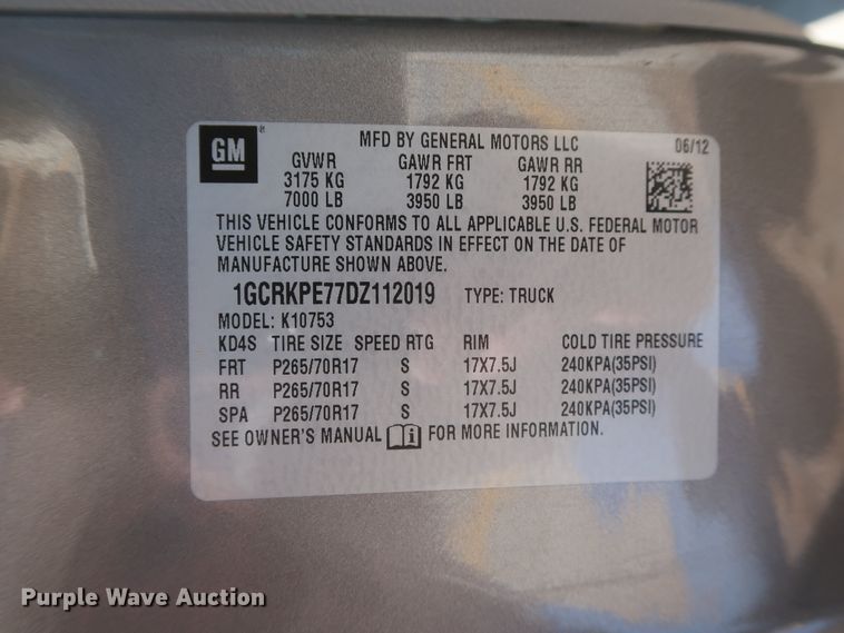 image for item HS9524 2013 Chevrolet Silverado 1500  Ext. Cab pickup truck