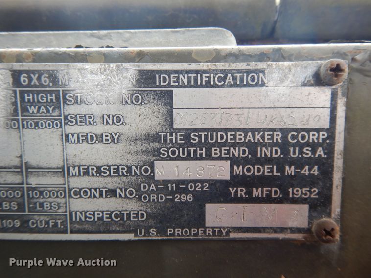 image for item DE5732 1967 Kaiser M44  flat dump bed truck